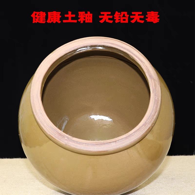 装猪油罐陶瓷厨房家用带盖耐高温老式土陶大容量密封罐米缸腌