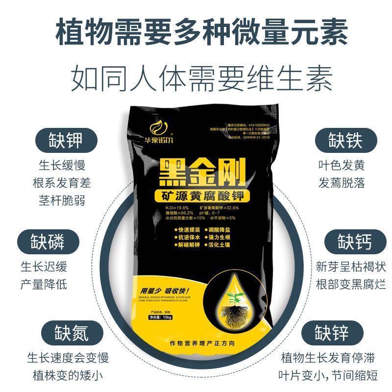 矿源黄腐酸钾水溶肥生根壮苗改良土壤提高肥料利用调解土壤