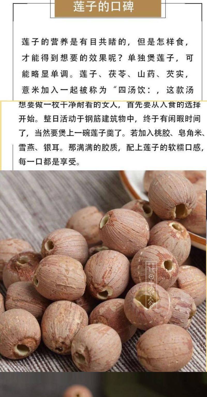 湘潭产红莲孑熬粥干莲孑去心红莲子半开莲孑包邮