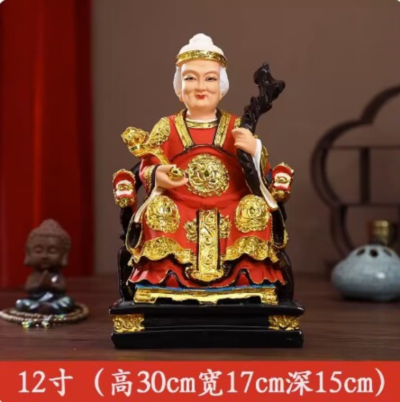 供奉土地公土地婆神像摆件福德正君地主财神土地爷土地奶佛像