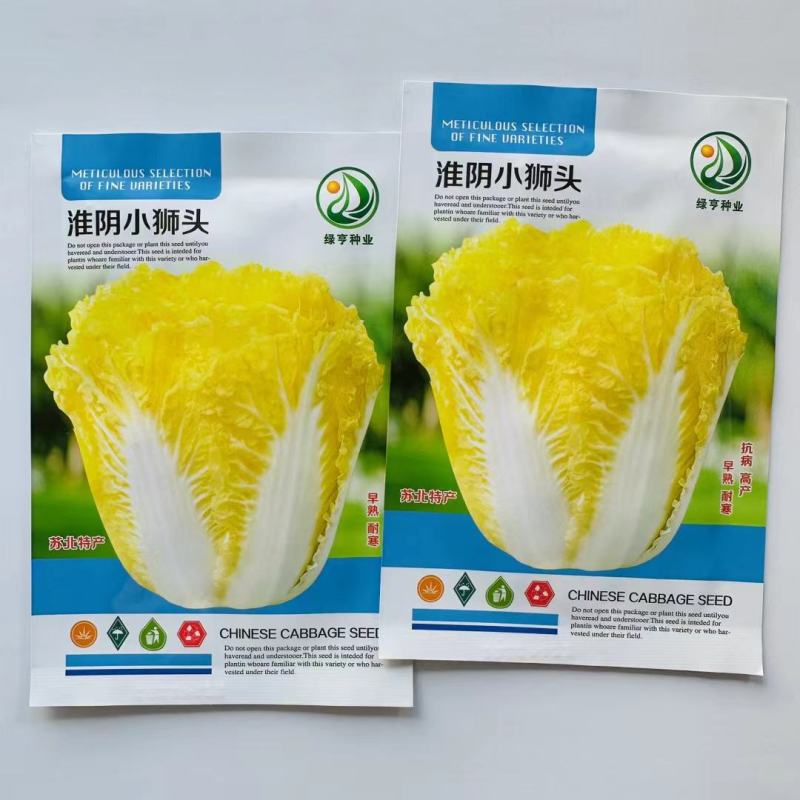淮阴小狮头白菜种子黄心白菜种子产量高抗病口感好早熟白菜种