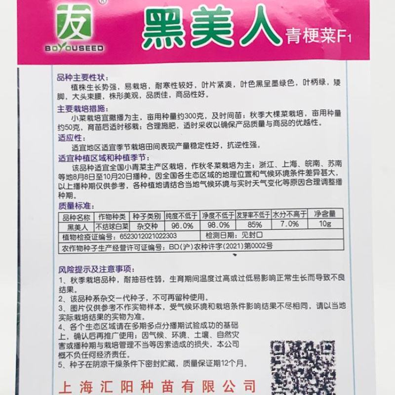 黑美人黑帅黑叶矮脚苏州青种子耐寒特矮油亮软糯黑菜种原装