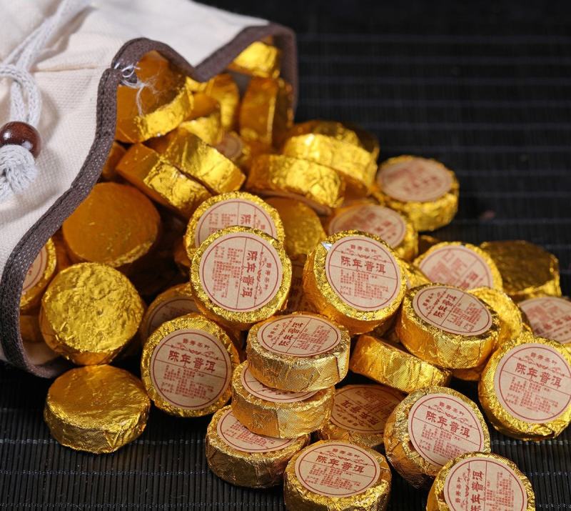 普洱茶云南小沱茶陈年普洱普洱熟茶熟茶一斤55颗批发
