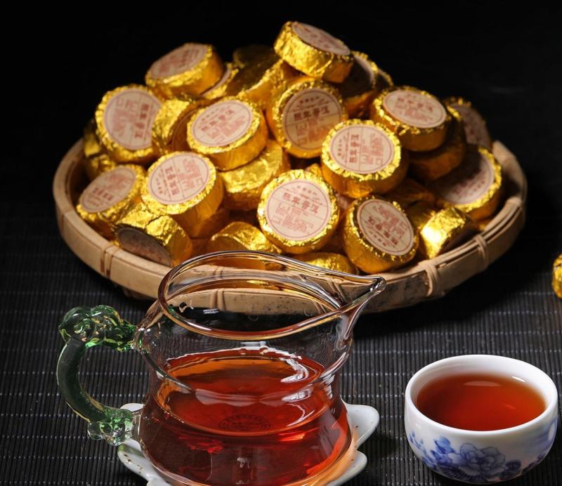普洱茶云南小沱茶陈年普洱普洱熟茶熟茶一斤55颗批发