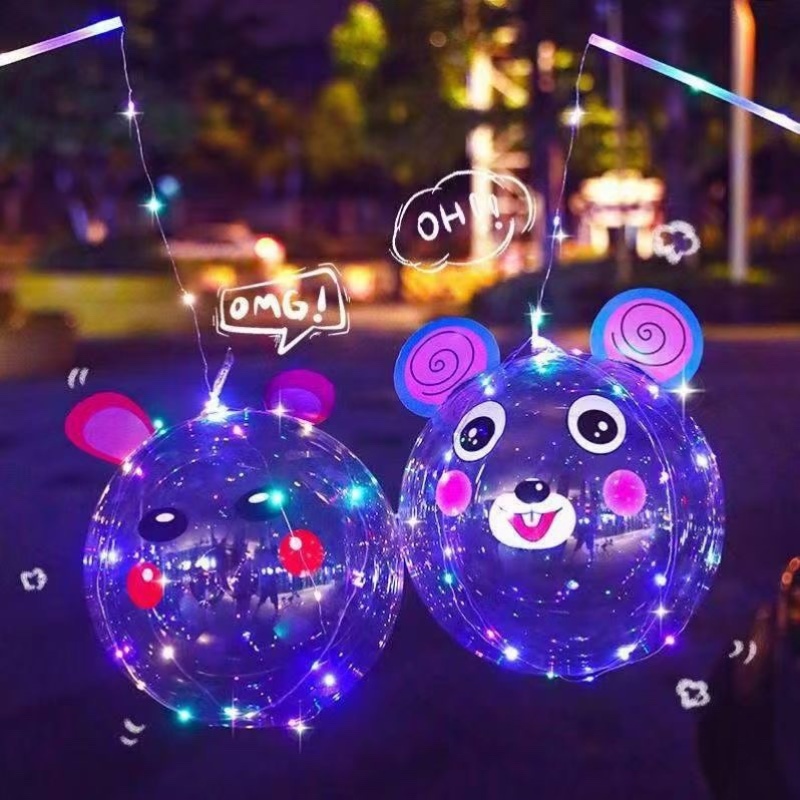地摊称夜市赶大集地灯笼贴纸波波球