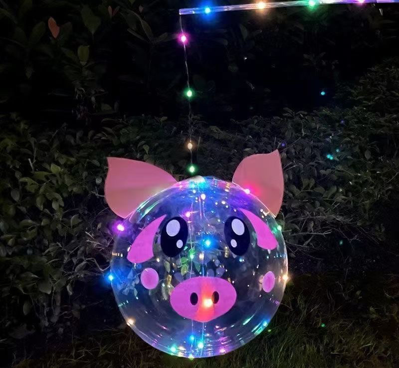 地摊称夜市赶大集地灯笼贴纸波波球