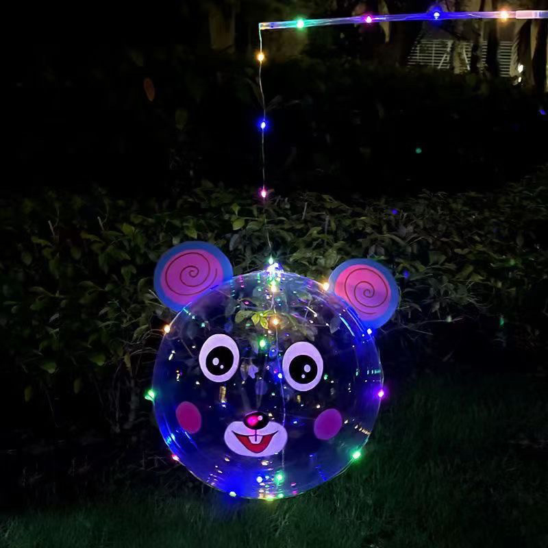 地摊称夜市赶大集地灯笼贴纸波波球