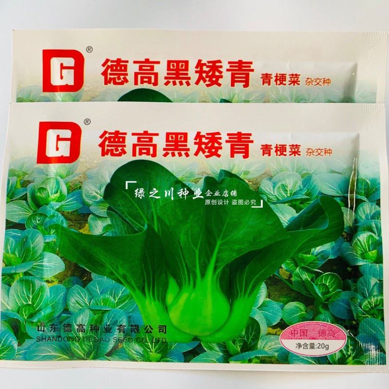 德高青梗菜种子黑矮青苏州青种子大头束腰特矮苏州青种籽