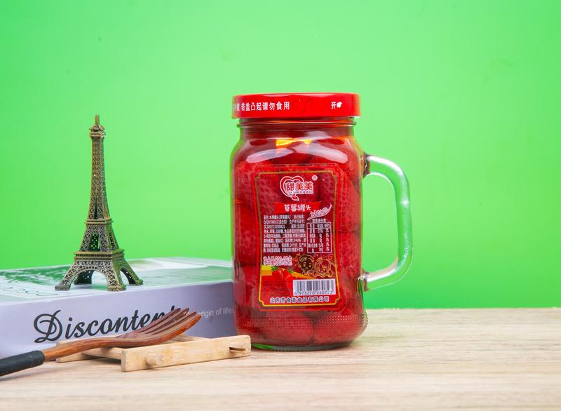 【甜美美】草莓罐头黄桃罐头水果罐头520+39克节日礼品