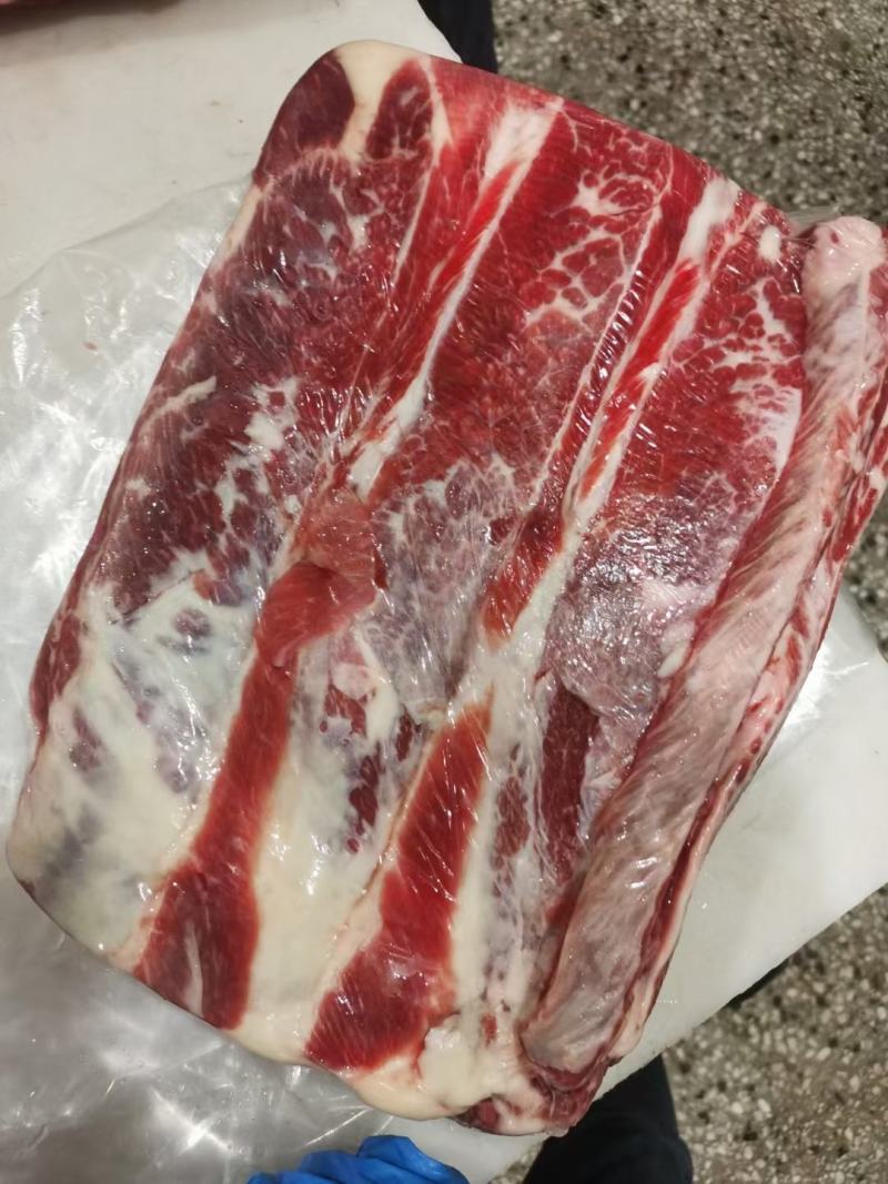 厂家直销一手货源原切牛小排货好花纹非常漂亮现货实拍