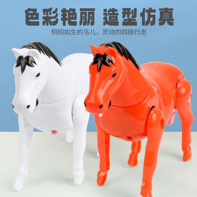 推磨毛驴抖音同款仿真小马走路小毛驴推磨车玩貝