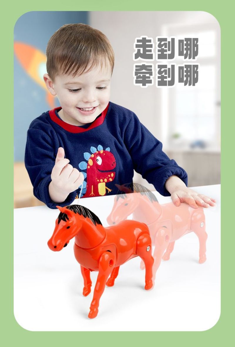 推磨毛驴抖音同款仿真小马走路小毛驴推磨车玩貝