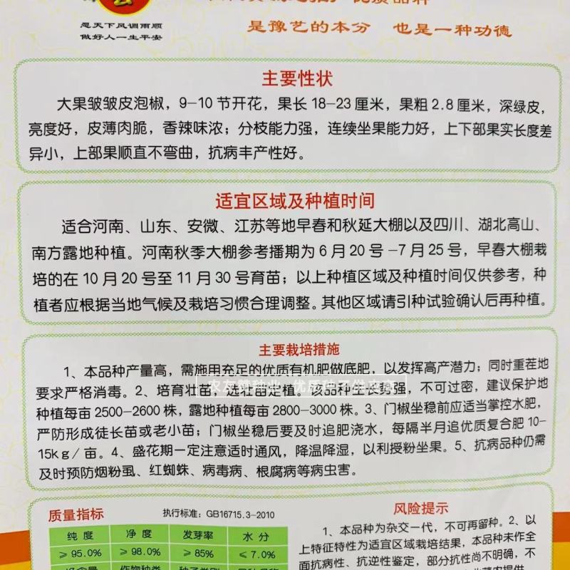 豫艺墨玉皱皱椒二号大果皱皮椒种子大黑皱皱辣种子特辣皮薄