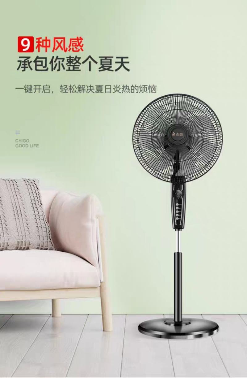 志高电风扇落地式家用强力小型宿舍台式遥控办公室工业大风力