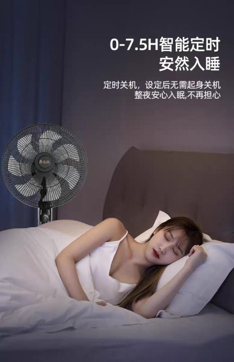 志高电风扇落地式家用强力小型宿舍台式遥控办公室工业大风力