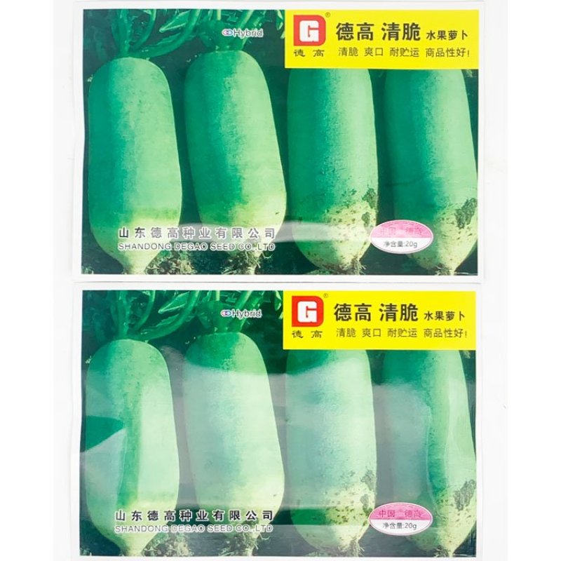 德高清脆水果萝卜种子青皮青肉甜脆生吃青萝卜种子20克