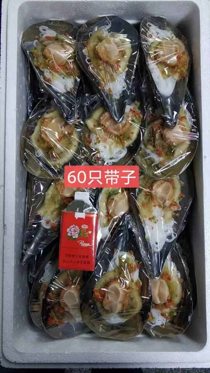 江苏连云港蒜蓉粉丝半壳带子蒜蓉粉丝扇贝。欢迎咨询一手货源