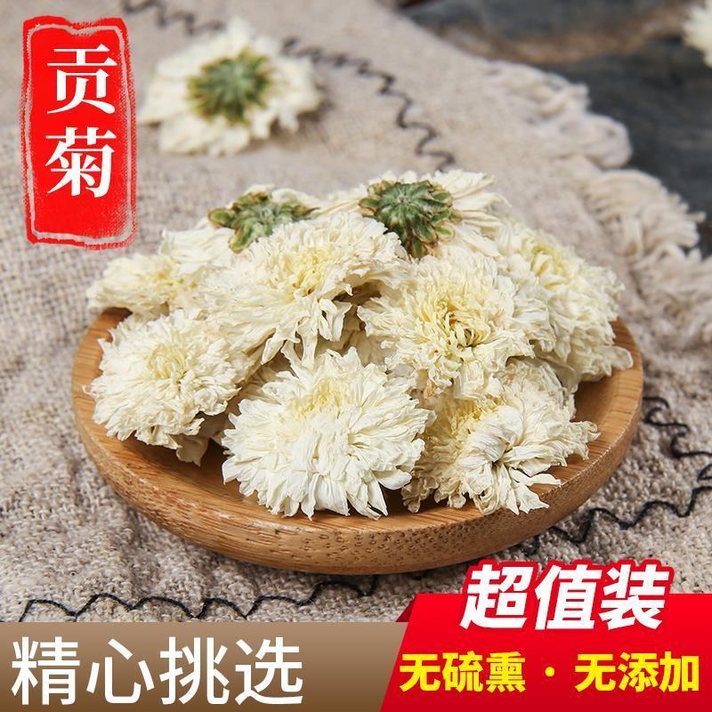 白菊花茶500黄山贡菊花菊花茶散装去特级正品泡水非胎菊