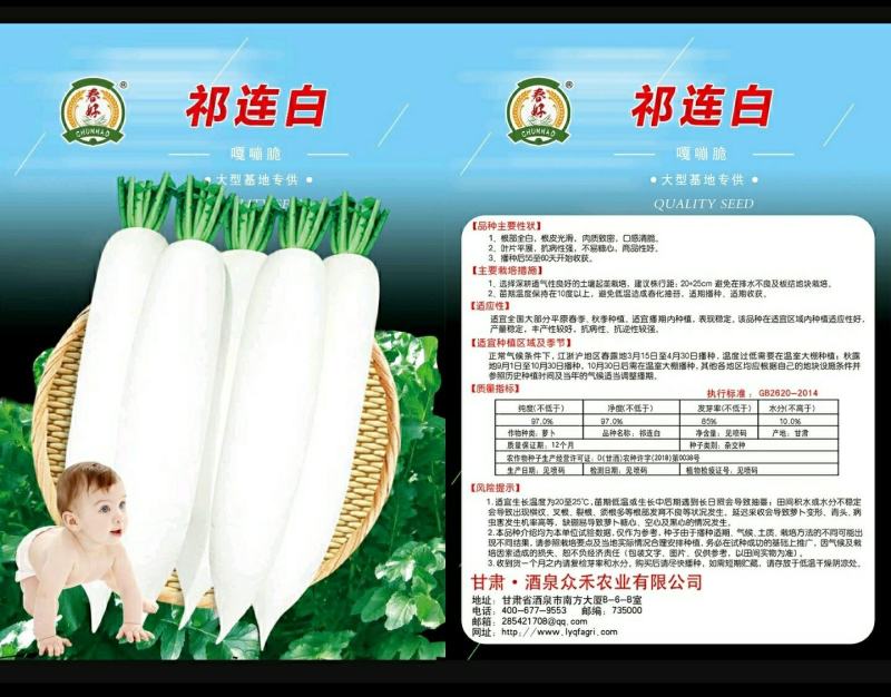 春秋两季白萝卜种子，基地直供。