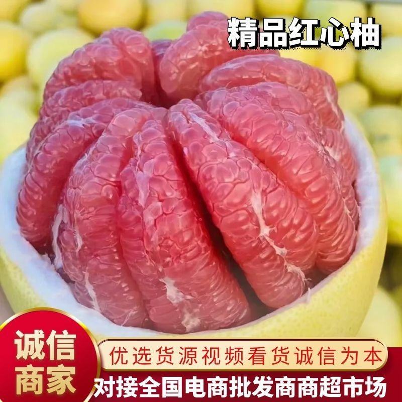 福建平和红心柚，皮薄多汁，果面干净，货源充足大量供应
