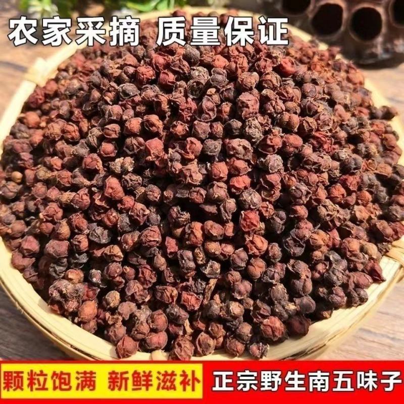 五味子野生新货南五味子秦岭五味子粉饱满500g包邮