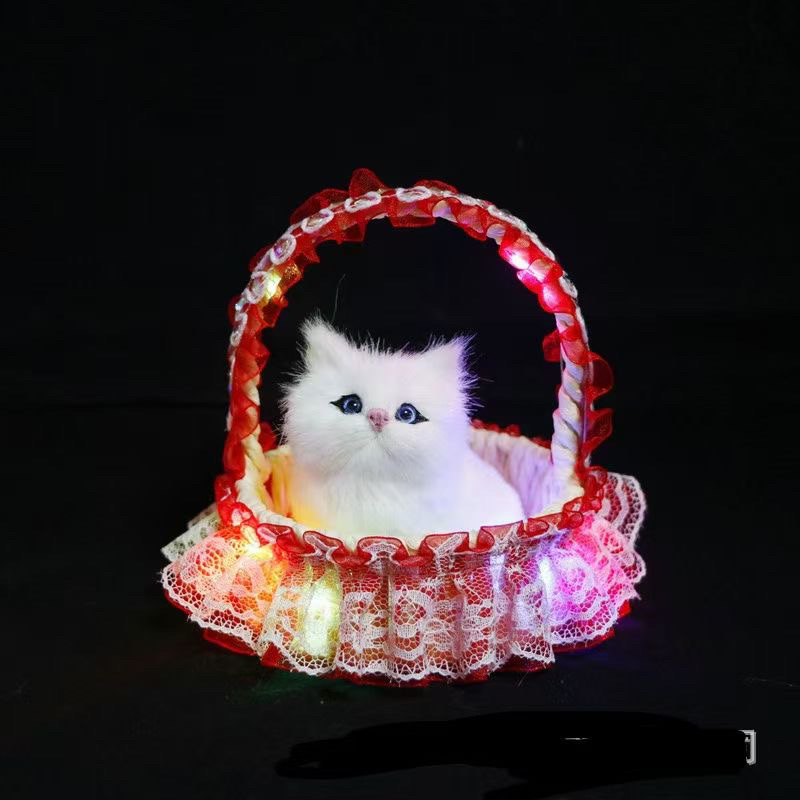 地摊夜市赶大集超市发光会叫花篮猫咪