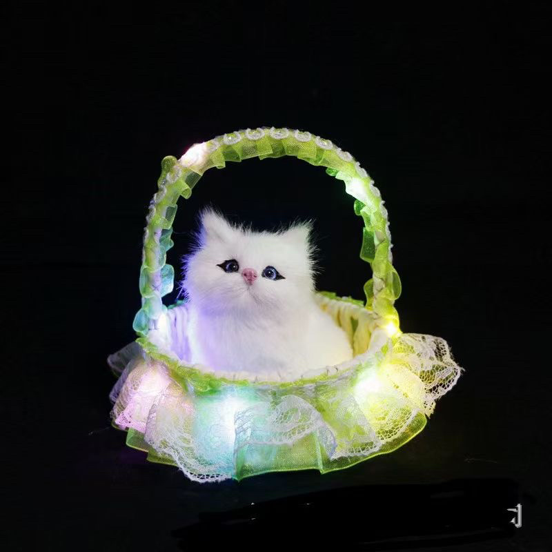 地摊夜市赶大集超市发光会叫花篮猫咪