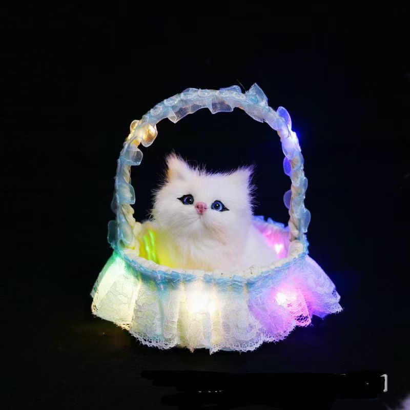 地摊夜市赶大集超市发光会叫花篮猫咪