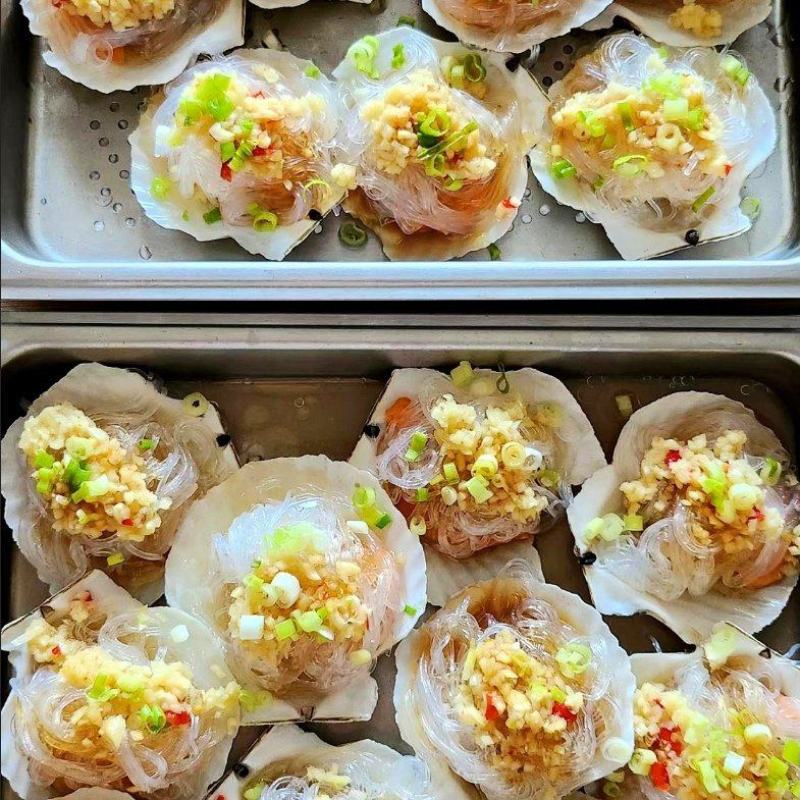 半壳扇贝原装原汁化冻即用6-7-8-9-10cm整箱出售