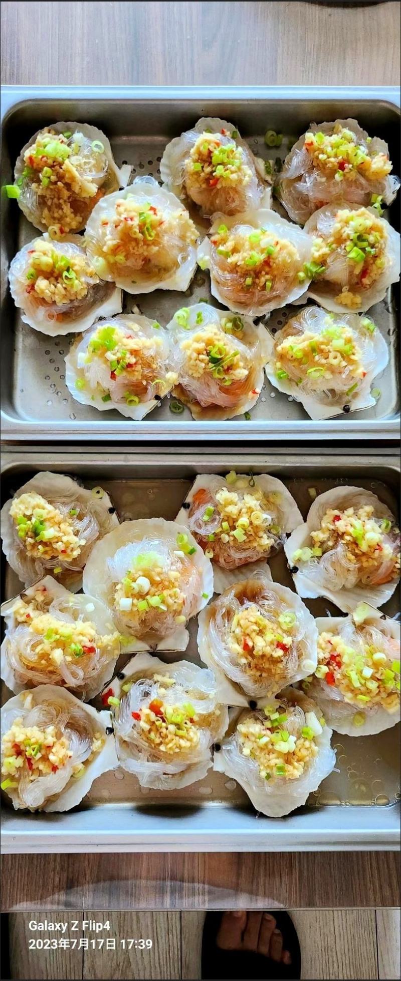 半壳扇贝原装原汁化冻即用6-7-8-9-10cm整箱出售