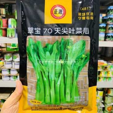 正源翠宝70天尖叶菜心种子油绿有光泽甜脆无渣绿菜心种籽