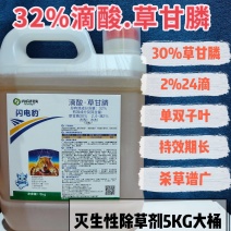 32%滴酸草甘膦非耕地杂草除草剂荒地灭生性除草剂24滴