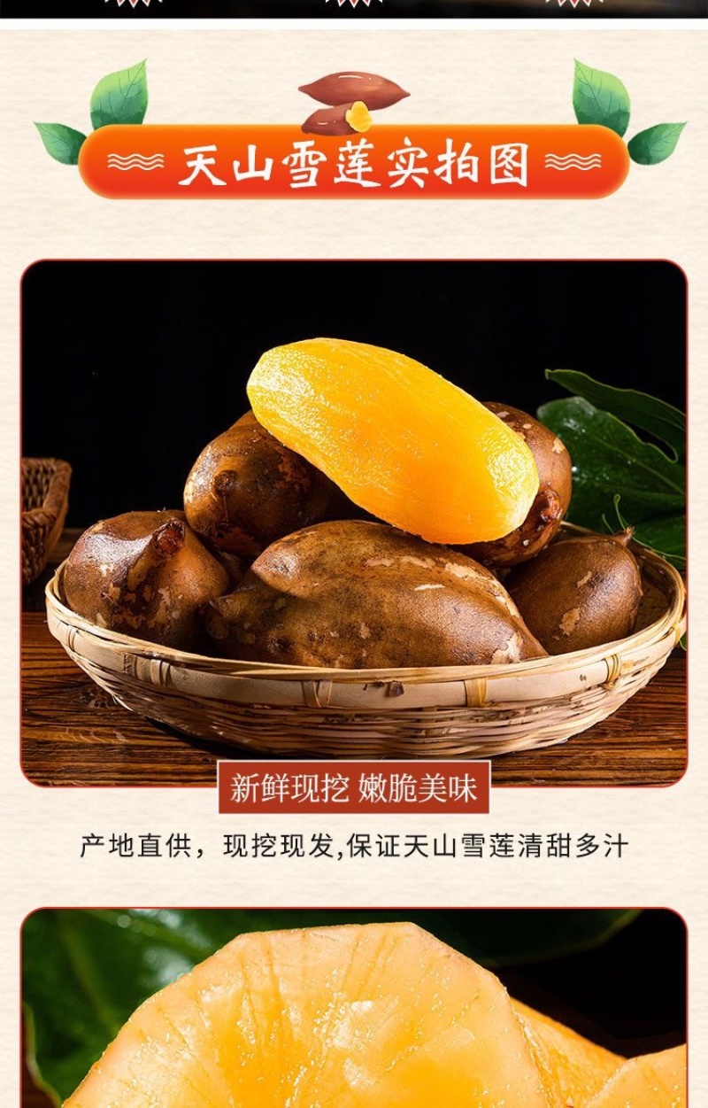 云南高山雪莲果大量供应巿场，各大电商－件代发，社区团购