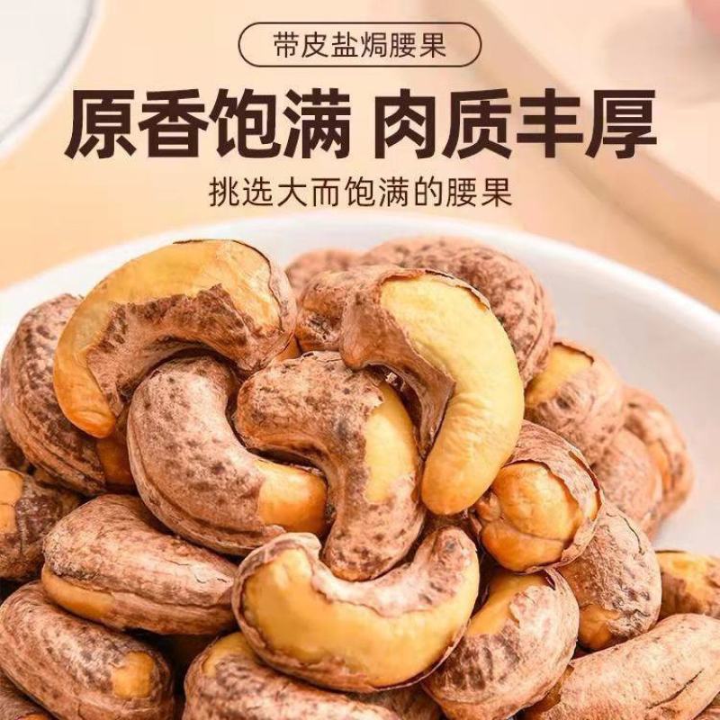 包邮当季新货越南盐焗紫衣带皮大腰果量大优惠一件代发