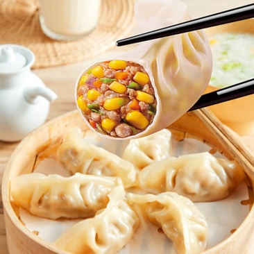 思念蒸饺玉米蔬菜猪肉蒸煎饺速冻食品半成品思念水饺速食锅贴
