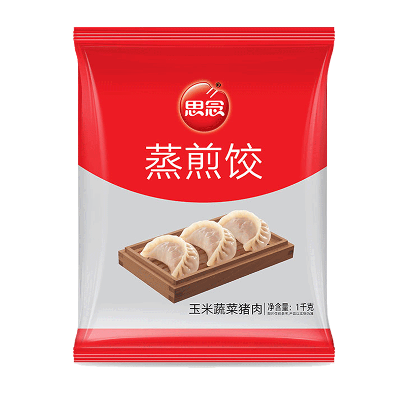 思念蒸饺玉米蔬菜猪肉蒸煎饺速冻食品半成品思念水饺速食锅贴