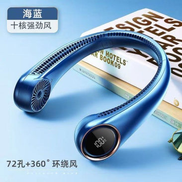 挂脖风扇无叶风扇充电迷你便携式随身小型大风力挂脖子懒人