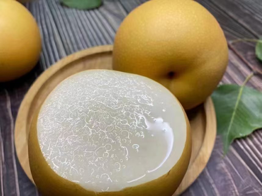 秋月梨特写图