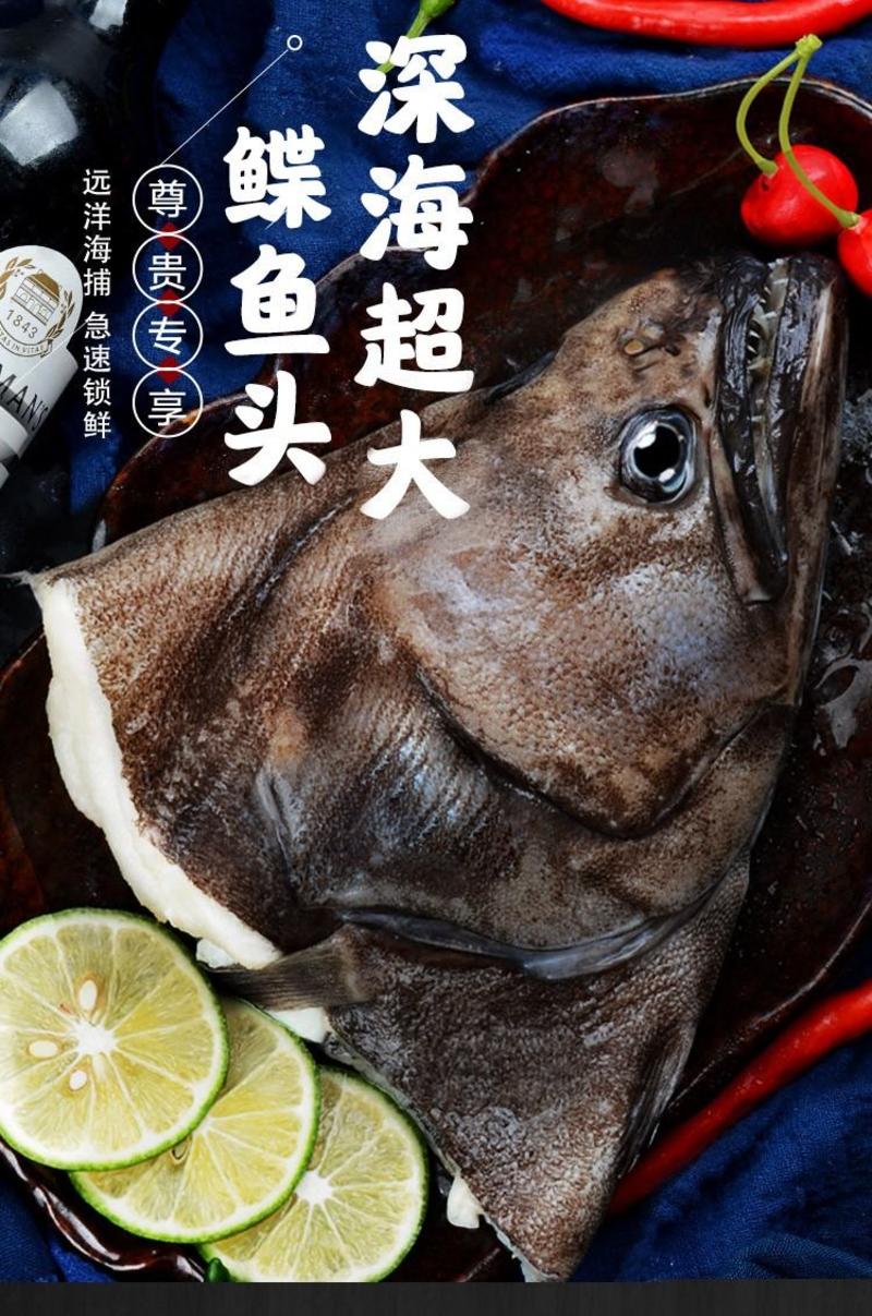 深海鱼头深海碟鱼头剁椒鱼头优质货源比目鱼鱼头酒店食材