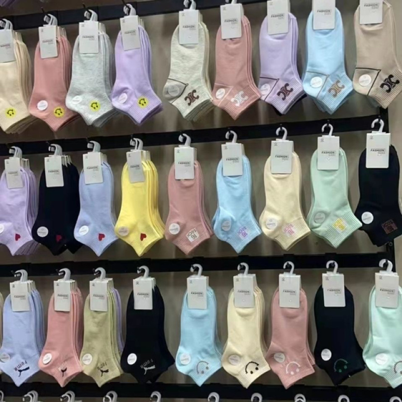 袜子展会地摊七天免洗防臭袜纯棉袜长短袜中筒袜儿童袜