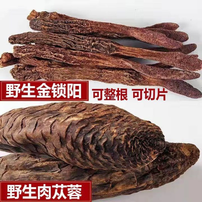 正品锁阳肉苁蓉整个新货无硫新疆肉苁蓉可切片金锁阳