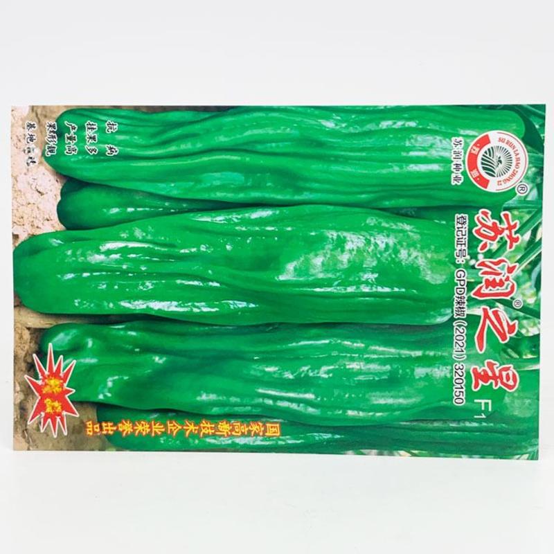 苏润之星大果薄皮辣椒种子高产薄皮翠绿泡椒种子1000粒