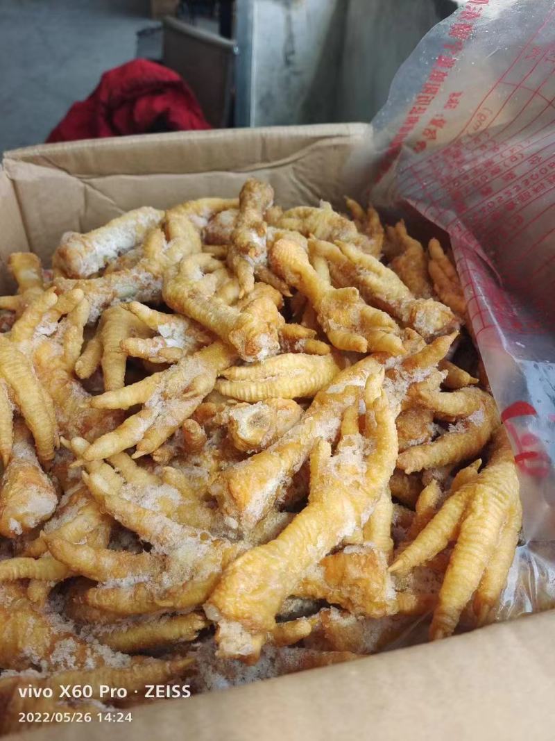 油炸鸡爪油炸鸡脚虎皮鸡爪大号中号规格齐全