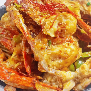 即食香辣蟹块螃蟹网红休闲零食麻辣切蟹海蟹