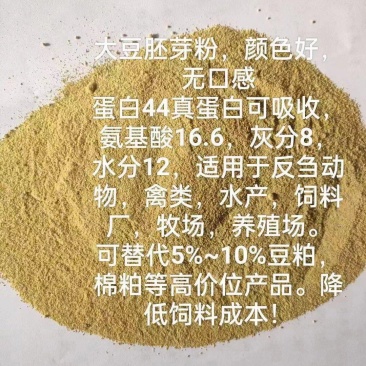 大豆胚芽粉️蛋白44，适合猪牛羊鸡鸭鹅养殖！