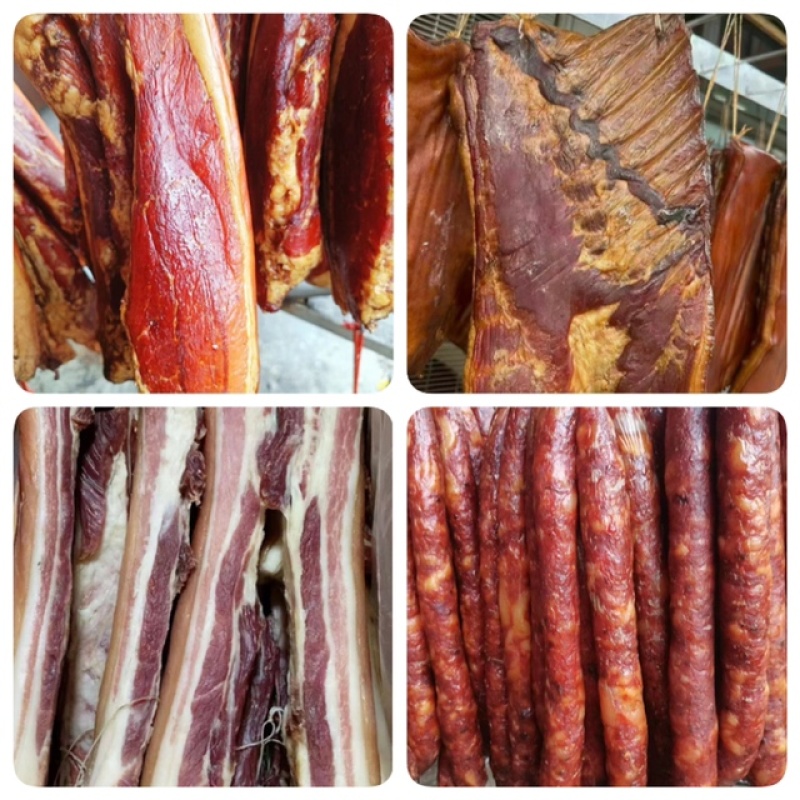 腊肉地摊精品风干腊肉二刀后腿腊肉腊猪排骨腊五花肉腊肠香肠