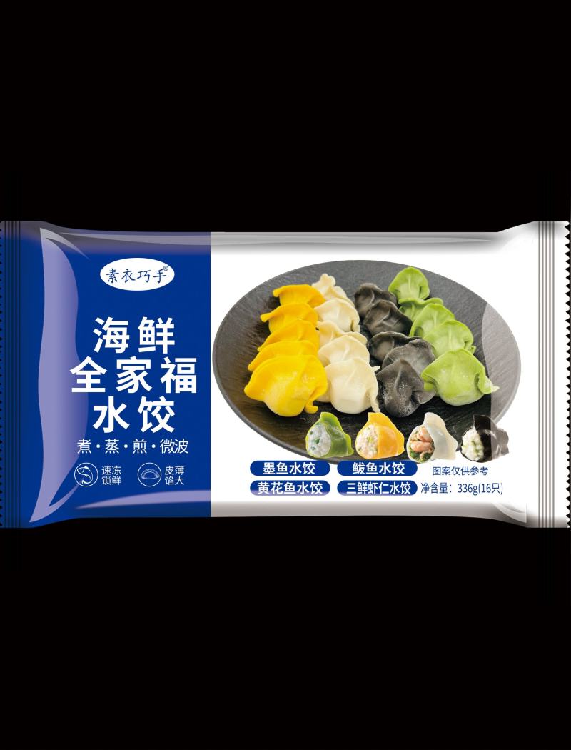 海鲜水饺，一种以海鲜为馅包制而成的产品，起源于胶东半岛
