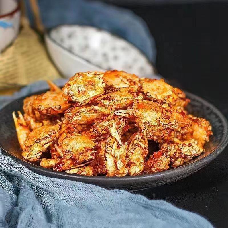 【炒螃蟹】山东特产即食海味儿时怀旧零食香辣小螃蟹麻辣海鲜