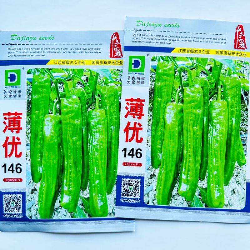 薄优146大果薄皮泡椒种子顺直肉脆香辣长灯笼椒种子原装