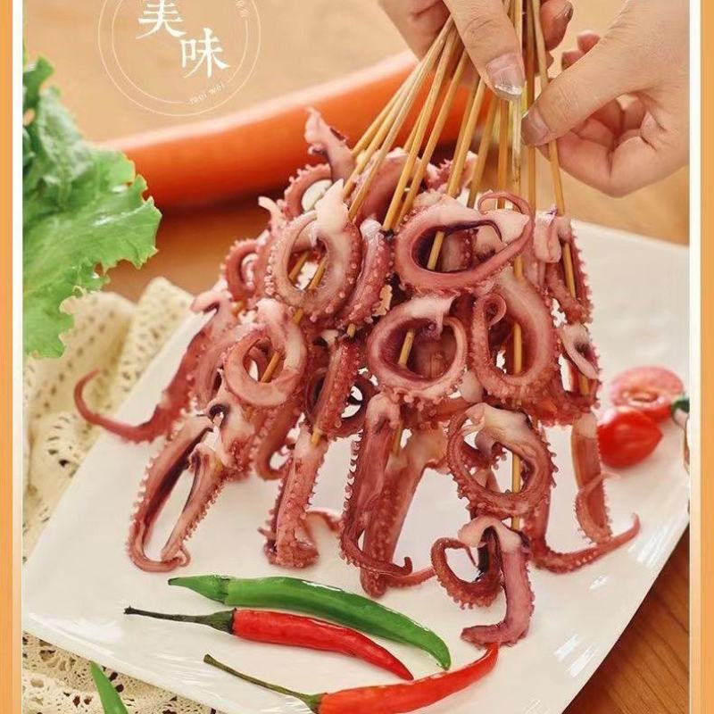 大鱿鱼须串，深海的味道，鲜味浓郁！铁板烧烤，商用大八爪鱼